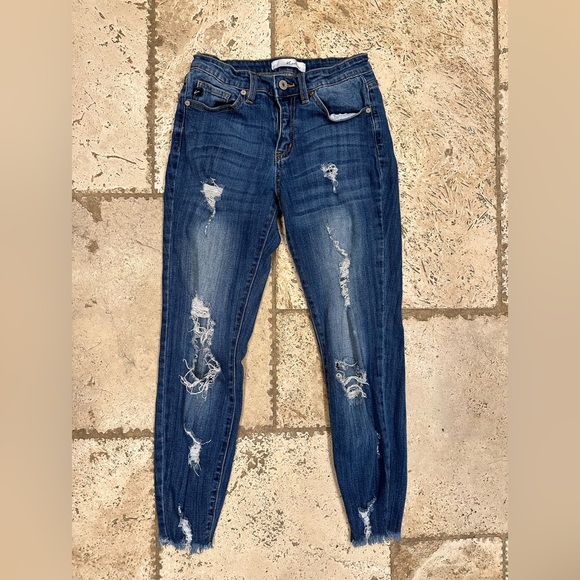 Kancan Distressed Jeans Women Size 5/26 - Picture 1 of 7